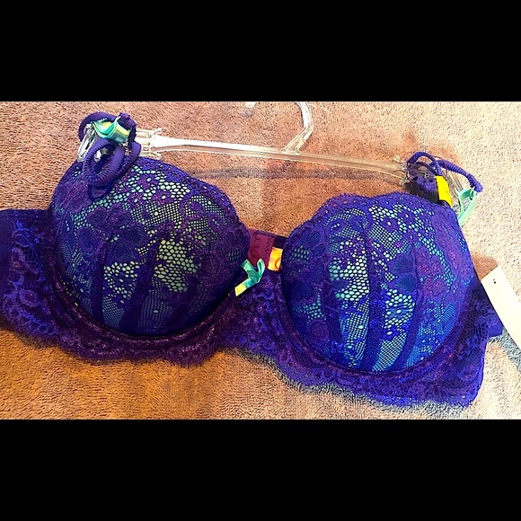 Candie's Other - 🇺🇸 New Candies Lace Pushup Royal Blue Bra, Size 36A